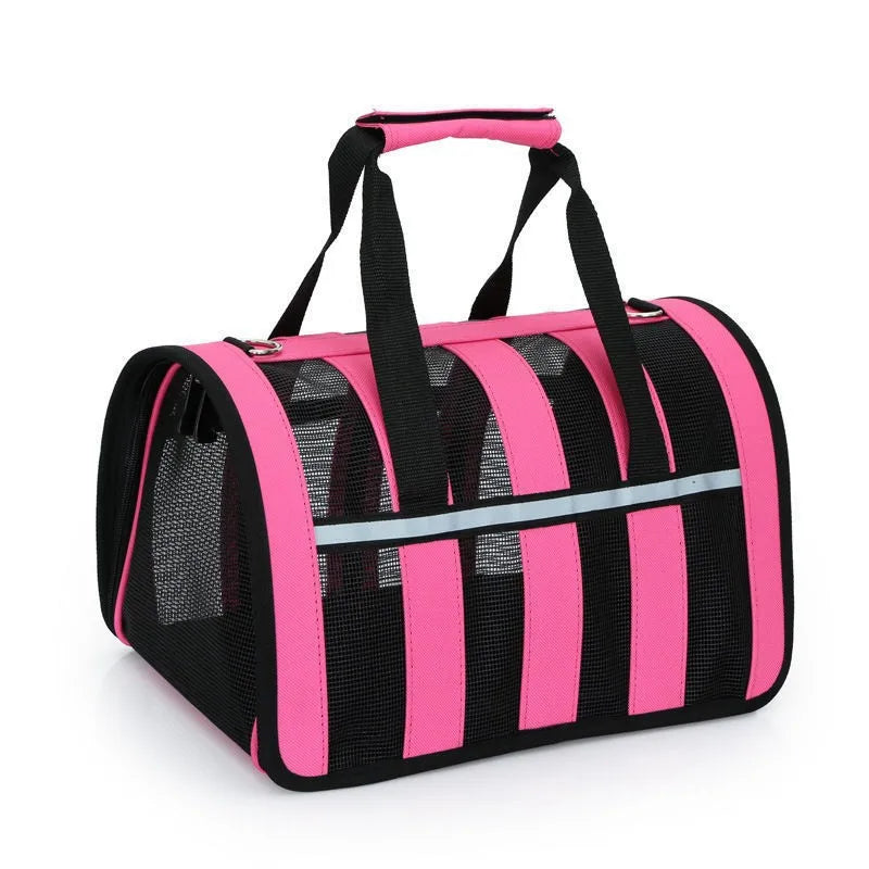 Breathable cat outing bag Pet dog Summer cross outdoor travel portable collapsible small and medium cat cage mesh