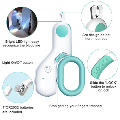 LED Light Professional Pet Nail Trimmer