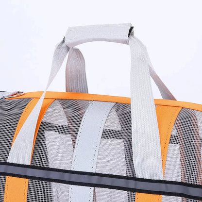Breathable cat outing bag Pet dog Summer cross outdoor travel portable collapsible small and medium cat   cage mesh
