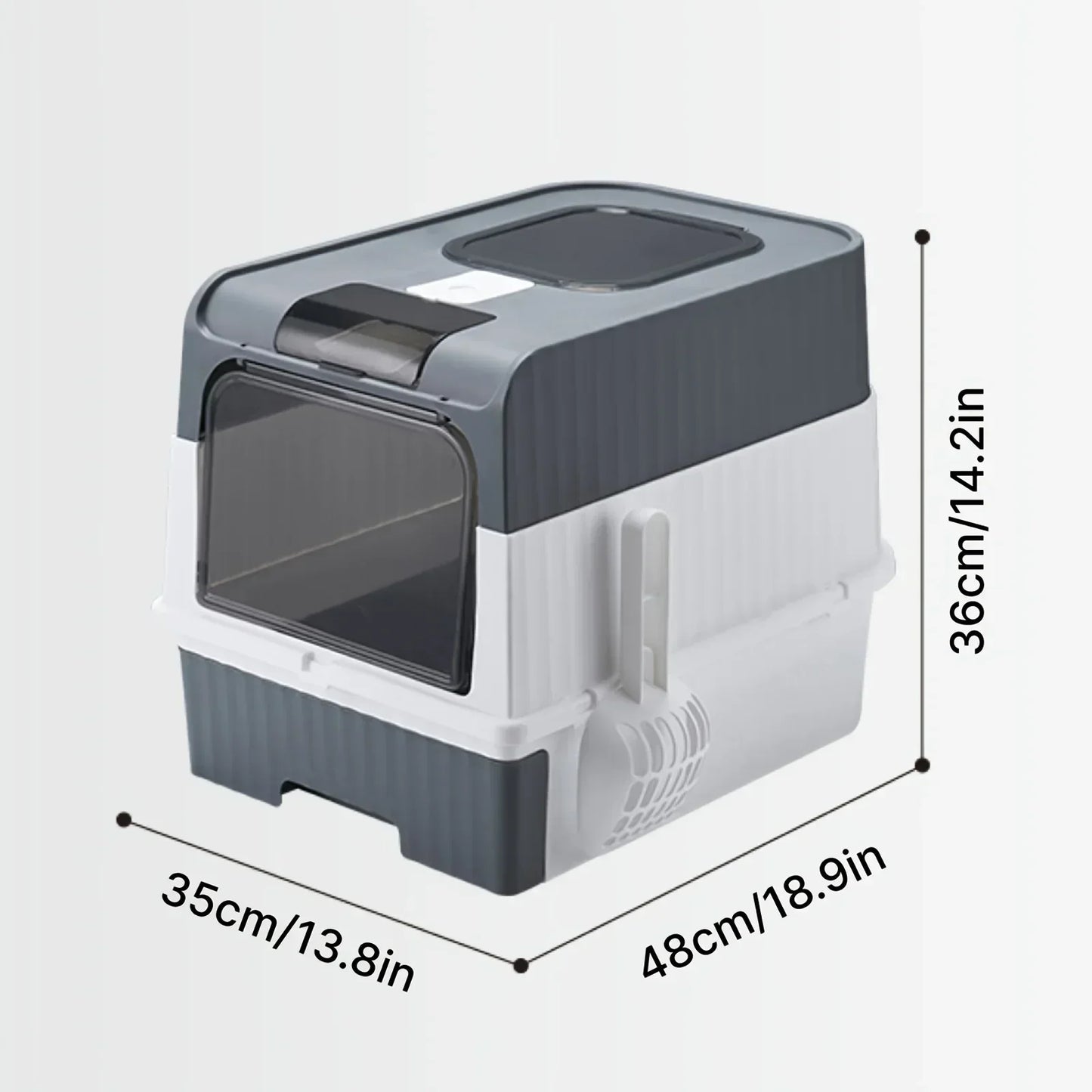 Large Fully Enclosed Cat Toilet Odor Elimination Splash Proof Litter Tray Ultraviolet Sterilization Drawer Type Cat Litter Box