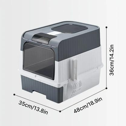 Large Fully Enclosed Cat Toilet Odor Elimination Splash Proof Litter Tray Ultraviolet Sterilization Drawer Type Cat Litter Box