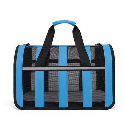 Breathable cat outing bag Pet dog Summer cross outdoor travel portable collapsible small and medium cat   cage mesh