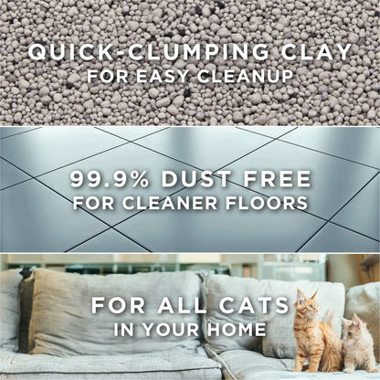 Unscented Clumping Cat Litter | 20 lb | Low Dust, Odor Control for Multi-Cat Homes