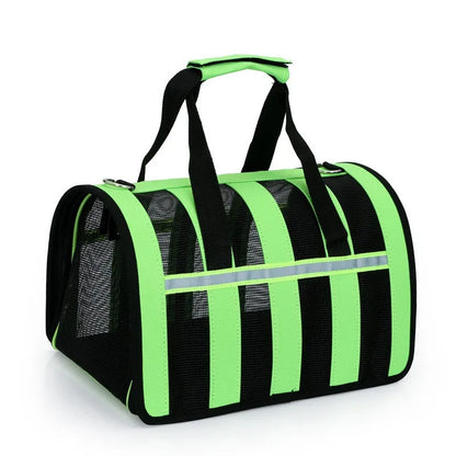 Breathable cat outing bag Pet dog Summer cross outdoor travel portable collapsible small and medium cat   cage mesh