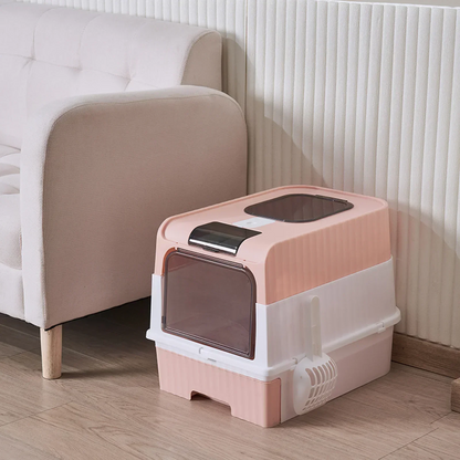 Large Fully Enclosed Cat Toilet Odor Elimination Splash Proof Litter Tray Ultraviolet Sterilization Drawer Type Cat Litter Box