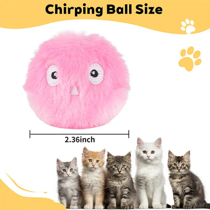 1/3PC Interactive Ball Smart Cat Toy Plush Electric Training Toy Kitten Touch Sounding Pet Product Squeak Toy Ball Chipring Ball