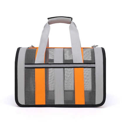 Breathable cat outing bag Pet dog Summer cross outdoor travel portable collapsible small and medium cat   cage mesh