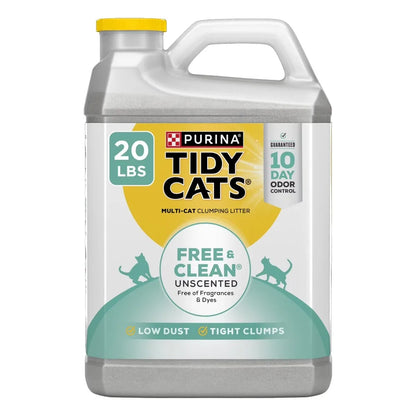 Unscented Clumping Cat Litter | 20 lb | Low Dust, Odor Control for Multi-Cat Homes