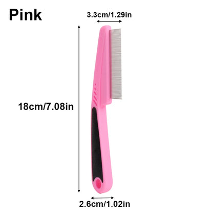 Pet Grooming Comb Durable Long-handled Pet Flea Comb Dog and cat dense tooth comb to remove lice Pet supplies Pet comb