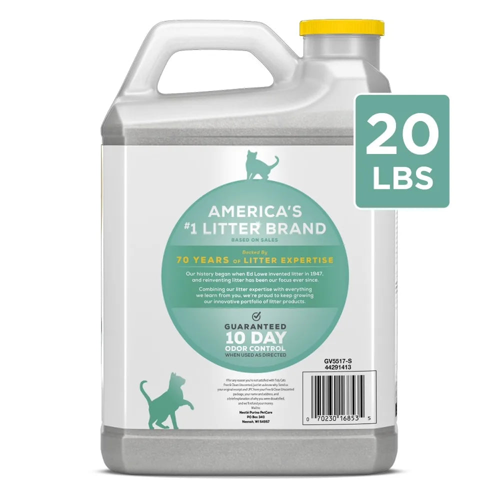 Unscented Clumping Cat Litter | 20 lb | Low Dust, Odor Control for Multi-Cat Homes
