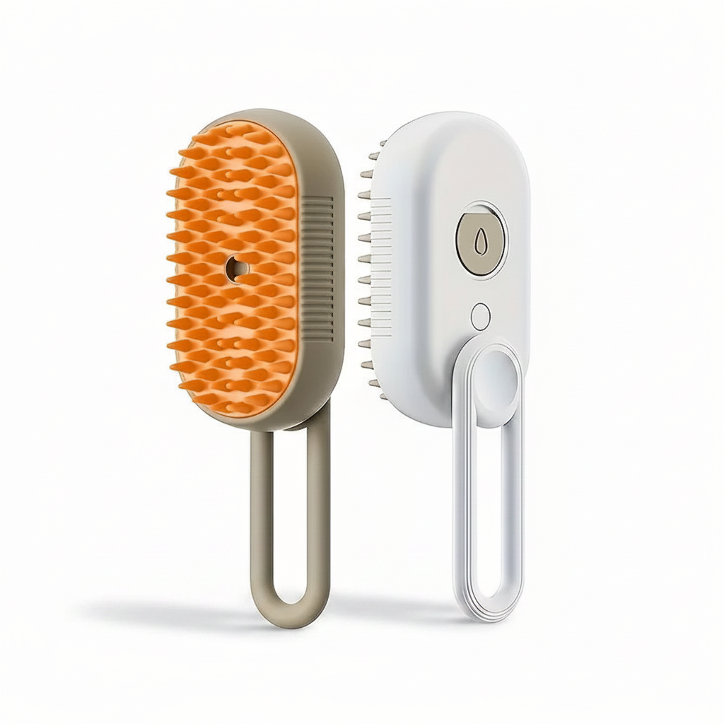 Steam Spray Pet Grooming Comb — No-Wash Detangling & Deshedding Brush
