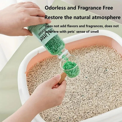 Cat Litter Deodorant Beads 6 Flavors Aromatic Odor Absorbing Deodorizer for Cat Litter Box Pet Cleaning Supplies