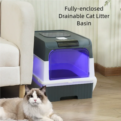 Ultimate Cat Litter Box Care Bundle | Foldable Litter Box & Odor Eliminator Beads