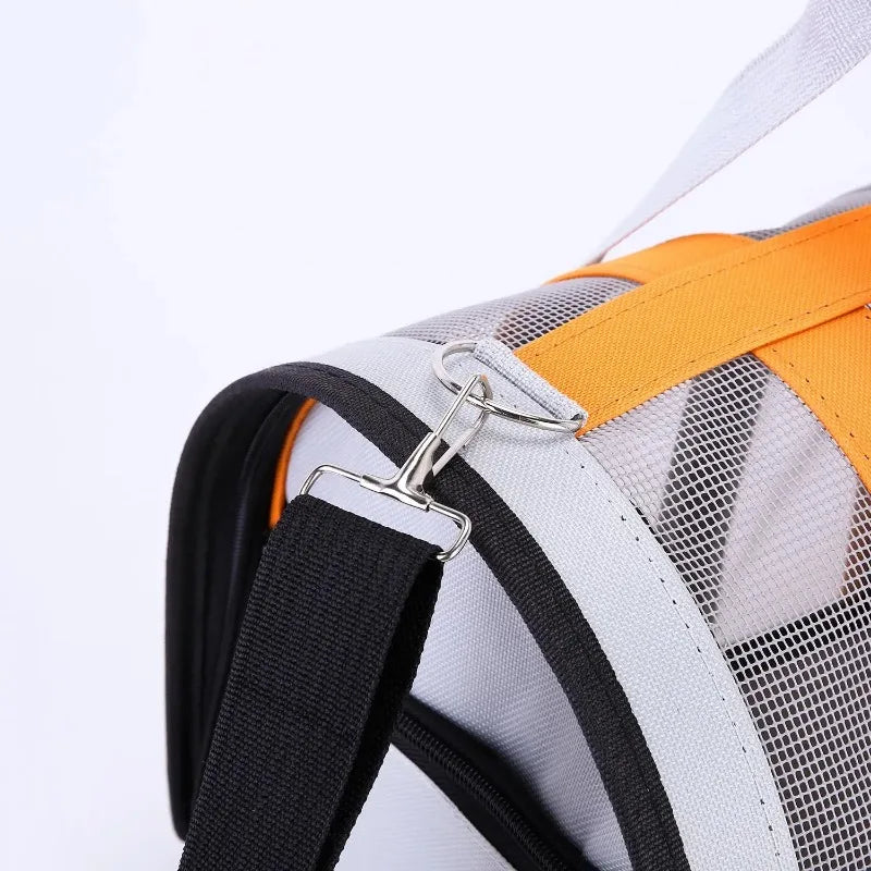 Breathable cat outing bag Pet dog Summer cross outdoor travel portable collapsible small and medium cat   cage mesh