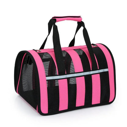 Breathable cat outing bag Pet dog Summer cross outdoor travel portable collapsible small and medium cat   cage mesh