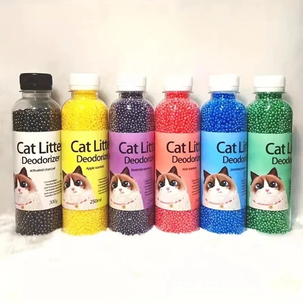 Cat Litter Deodorant Beads 6 Flavors Aromatic Odor Absorbing Deodorizer for Cat Litter Box Pet Cleaning Supplies