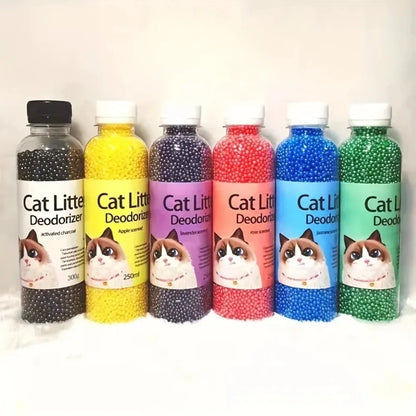 Cat Litter Deodorant Beads 6 Flavors Aromatic Odor Absorbing Deodorizer for Cat Litter Box Pet Cleaning Supplies