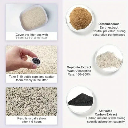 Cat Litter Deodorant Beads 6 Flavors Aromatic Odor Absorbing Deodorizer for Cat Litter Box Pet Cleaning Supplies