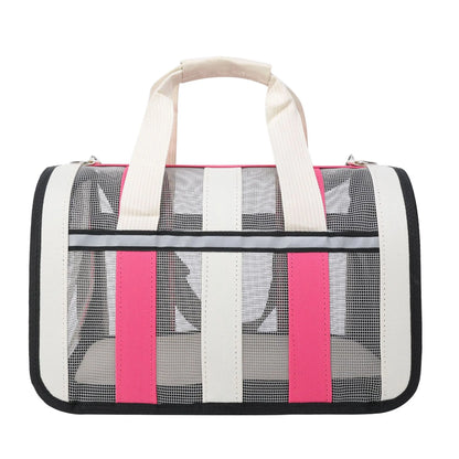 Breathable cat outing bag Pet dog Summer cross outdoor travel portable collapsible small and medium cat   cage mesh