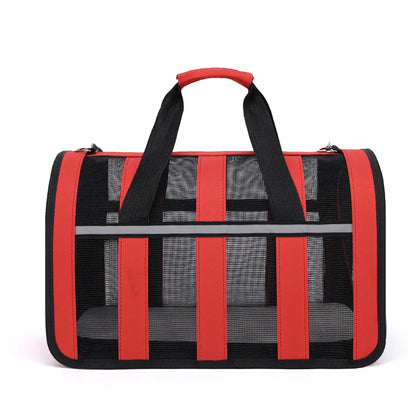 Breathable cat outing bag Pet dog Summer cross outdoor travel portable collapsible small and medium cat   cage mesh